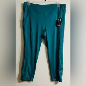 Women’s high rise legging tree pockets soft stretchy pull on teal. Size XL